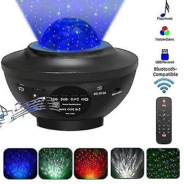 Galaxy Star Projector Light med Bluetooth Music Remote Control