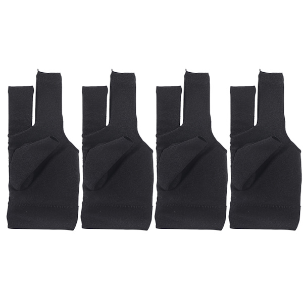 4kpl Unisex Snooker Billiard Cue Glove Pool Vasen Oikea Käsi Avaa Kolme Sormi Käsineet