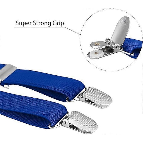 Mote Y-seler for menn - 122cm Elastiske justerbare stropper 2,5cm