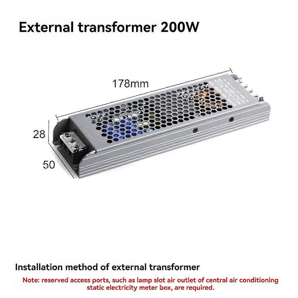 AC/DC 12V 24V Transformator 200W LED Driver Strømforsyning A/D Konverter