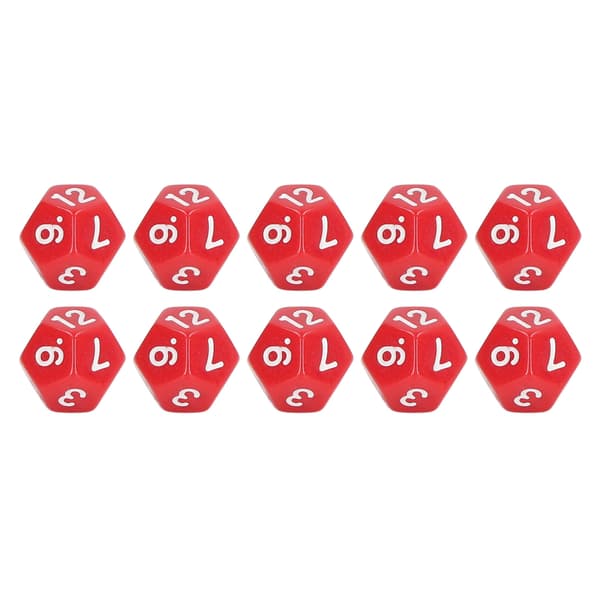 40 stk. 12-sided terningesæt Polyhedrale terninger til familiespil, brætspil, pub, klubspil, rød