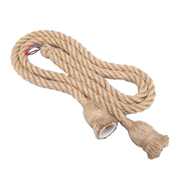 2m E27 Vintage hampetau Taklyssokkel Pendellampe Pæreholder 85-265V (2*holder)