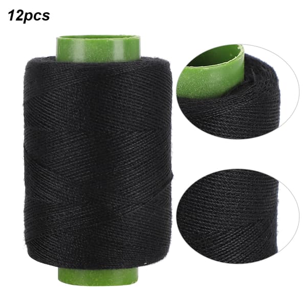 Svart tråd broderi polyester trådspole for quilting søm maskin håndsøm