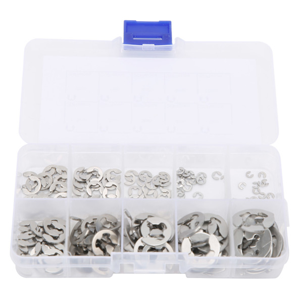 200 st. Set 304 rostfritt stål E Clip-hållningsringar Industritillbehör M1.5-M10