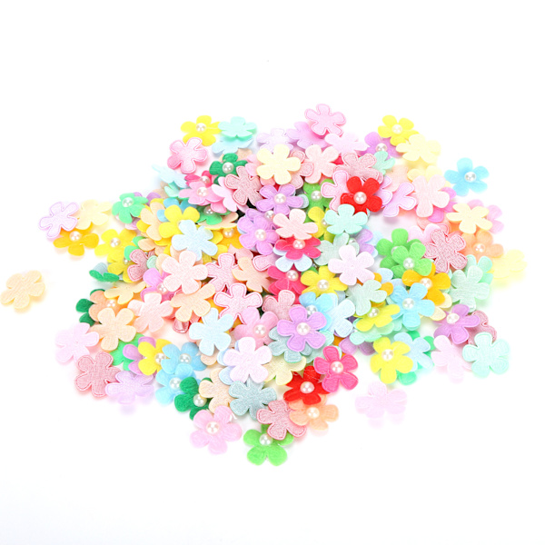 200 stk. Mini Craft Blomster med Ti-farvet Blandet Bløde Daisy Blomster Perfekt til Hånd Ledger DIY Tilbehør Håndværk