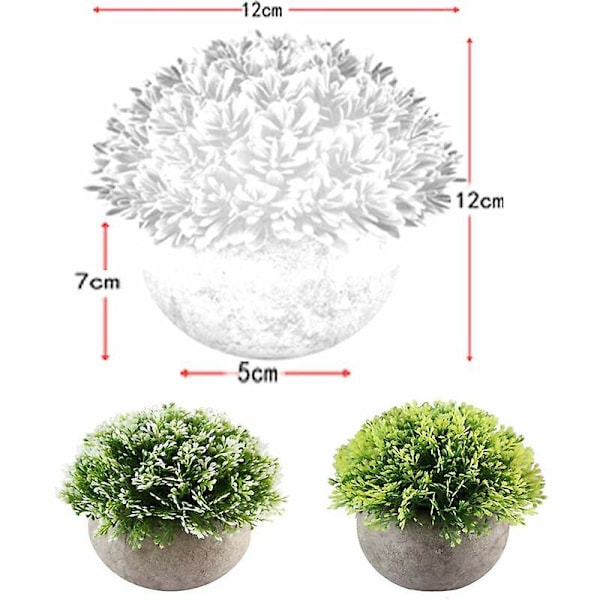 Mini Kunstige Sukkulentplanter med Potte Dekorativ Plante for Hjem, Hage, Kjøkken, Bryllup Innendørs og Utendørs
