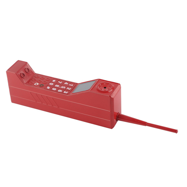 Tegelsten Mobiltelefon Modell Vintage Mobiltelefon Prop Gammaldags Simulering Fotografiska Rekvisita Stiliserade Prydnader Röd