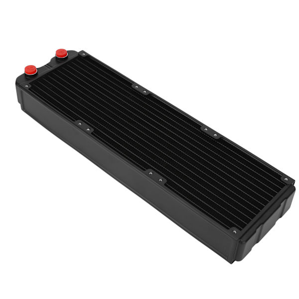 Vandkølende radiator 24 rør dobbeltlags aluminium computer radiator med G1/4 gevind interface til 12 cm blæsermontering
