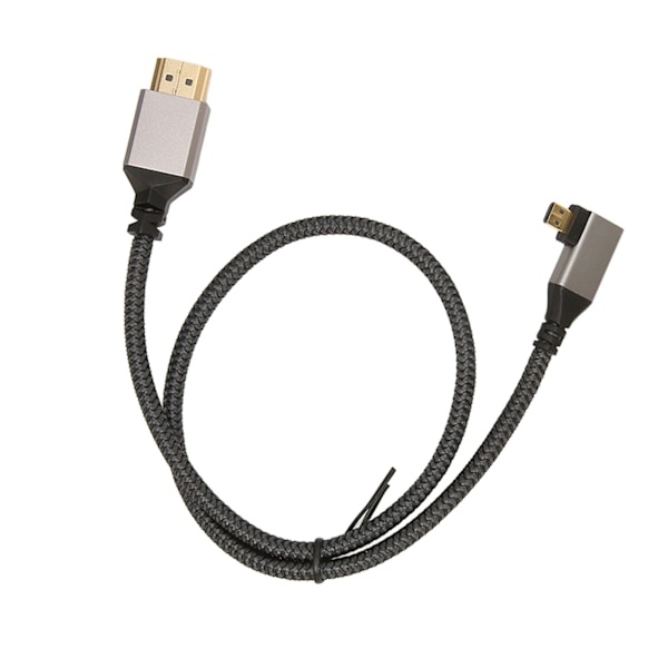 4K HD Multimedia Interface-kabel 60Hz 18Gbps Höghastighets Micro HD Multimedia Interface Hane till HD Multimedia Interface Hane Vänster Armbåge 0.5M