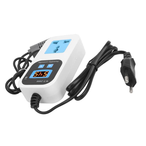 Digital fugtighedsregulator befugtning affugtning switch stik 0%~99%RH WT2000 110220V (EU-stik)