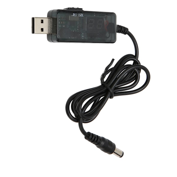USB-forsterkerkabel 5V til 9V 12V Justerbar bærbar DC USB Step Up-ledning med 3,5 x 1,35 mm kontakt for viftebordlampe
