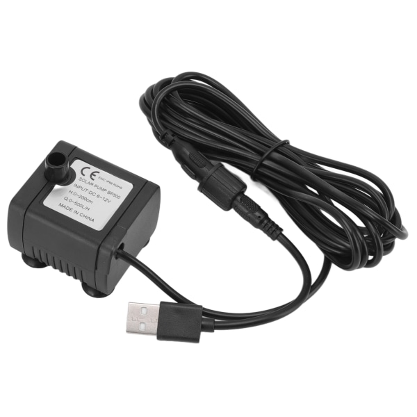 Miniature vandpumpe DC6‑12V 0‑200cm hoved Nem installation Multifunktionel springvand minipumpe til akvarier akvarier