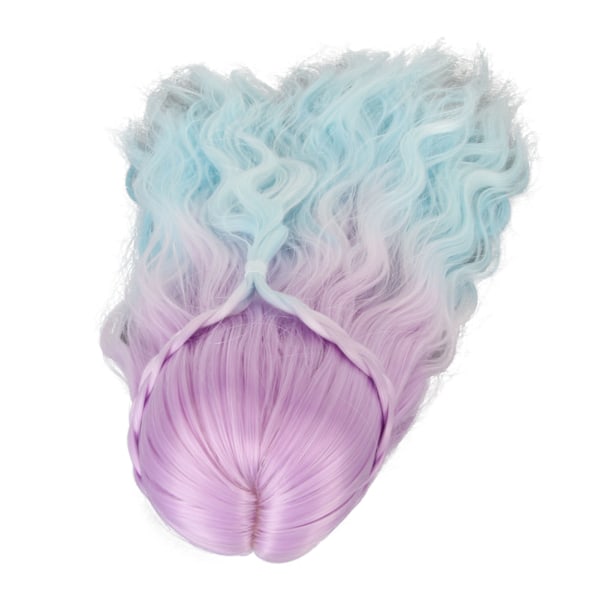 1/6 Nukkeperuukki Gradient Värit Kiharatyyli Korkea Joustavuus Silottava Nukke Valmistus Hiukset Korvaamiseen Koristelu DIY Gradient Violetti