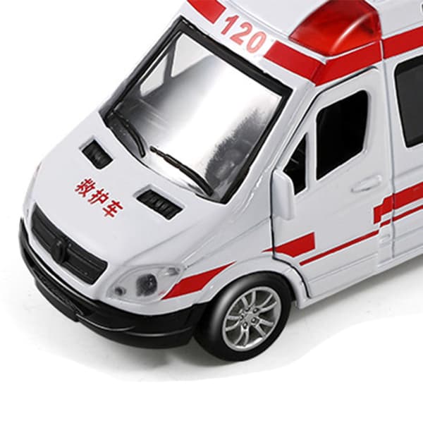 Ambulance Legetøjsbil Høj Simulation Nødhjælpskøretøj Legetøj med Lys til Børn
