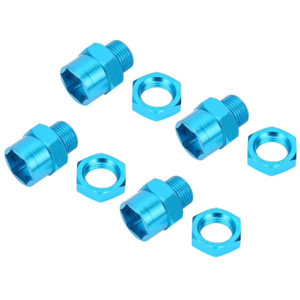 12 mm – 17 mm:n pyörän kuusiomuunnossovittimen tarvikkeet, jotka sopivat 1/10 RC Crawler 15 mm Blue