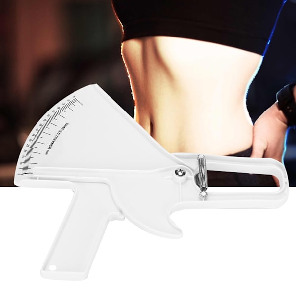 Kropsfedt Caliper Tester Fitness Skinfold Nøjagtig måling Måleværktøj Tilbehør (hvid)
