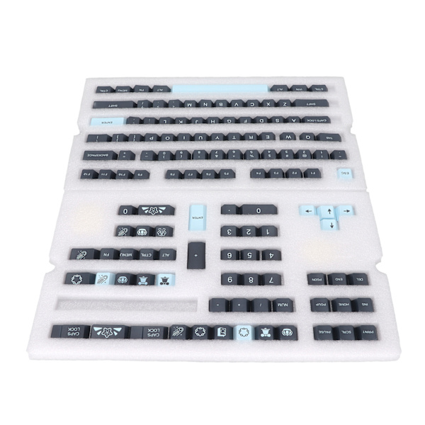 Mekanisk tangentbords-tangentuppsättning 128 tangenter PBT-tangentuppsättning Kontrasterande färger Stil för DIY-ersättning Tangentbordstillbehör Kometer