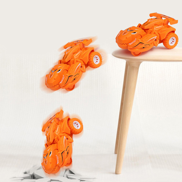 Dinosaurus Muuttuva Auto Realistinen Muodonmuutos Inertia Potkulauta Taaperoille Lapsille Lelulelu Oranssinen