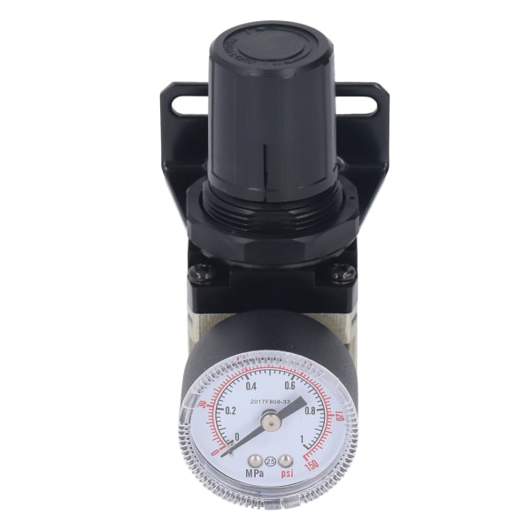 Air Compressor Pressure Regulator Valve Female Thread 1/4 NPT 0‑150 PSI Adjustable Control with Bracket Gauge