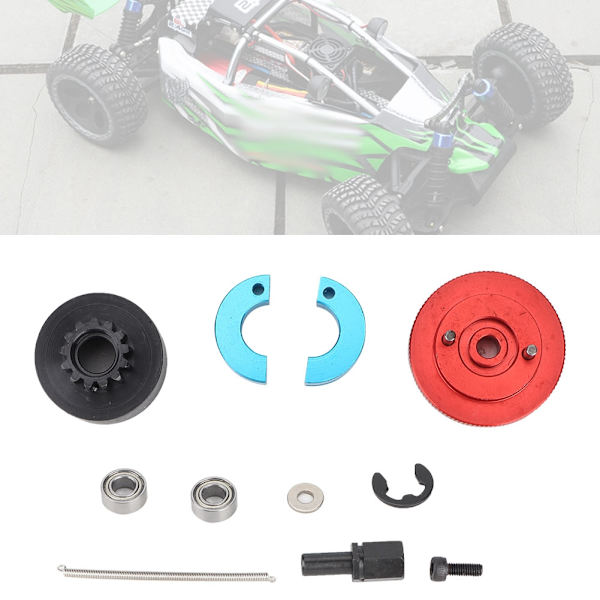 1 sett 13T svinghjulhastighetsclutchvariatorsett Klokkefjærer Passer for 1/10 RC Nitro-motor (rød)