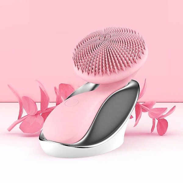 Silikon Elektrisk Ansiktsrengöringsborste för Djuprengöring Exfoliering Mjuk Vibration Mini Sonic Hudskrubb