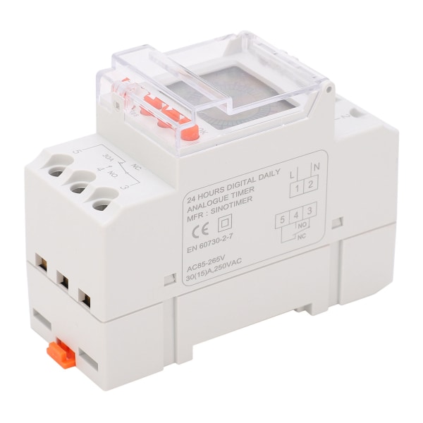 Digital Timer Switch Tidtagning Programmerbar LCD-display TM929BK 85‑265V 30A