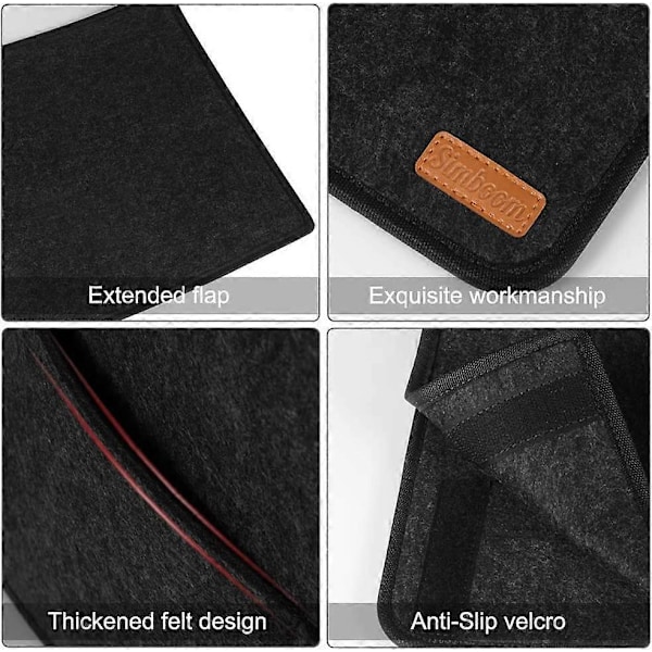 Sängficka Hängande Sänghylla med Flaskhållare Anti-Slip Förvaringsväska för Bok, Tidningar, iPad, Mobiltelefon, Fjärrkontroll - Mörkgrå