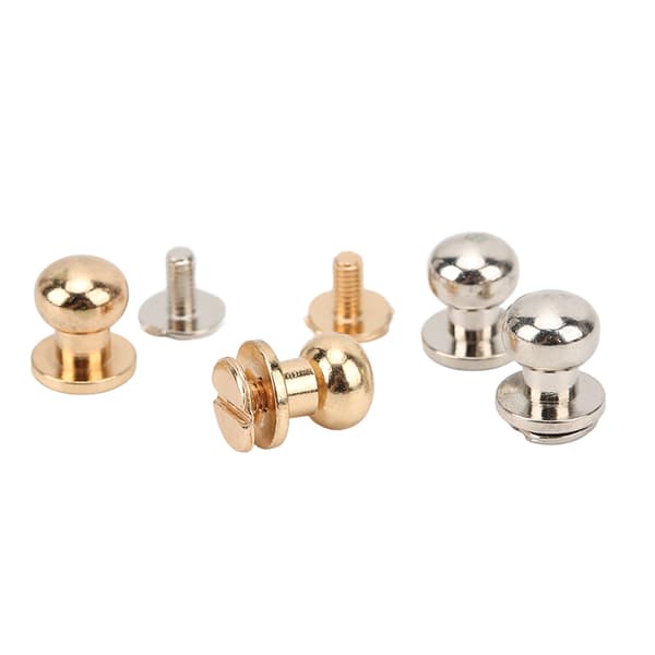 200 uppsättningar munknit 9x8mm lätt kopparmaterial DIY lädernit för dekorativa kläder skor väskor guld silver