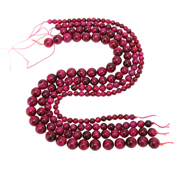 Naturstenspärlor Släta Eleganta smycken Gör-det-själv dekorativa pärlor för armband Halsband Art CraftRose Red