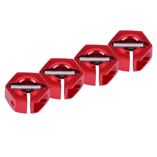 12 mm universal hex-navadapter for HSP Sakura 1/10 skala RC-bil (7 mm, rød)