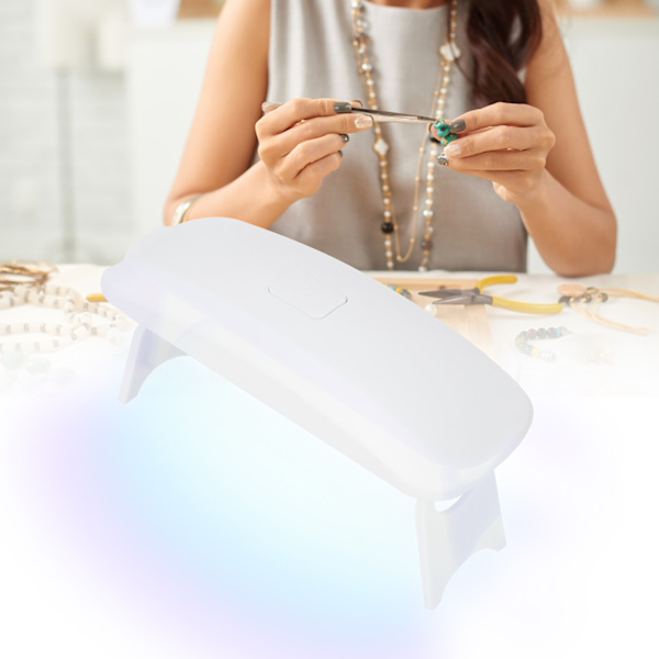 Epoksy UV-harpiks Fargestoff Fargepigment 3W UV-lampe DIY-kunsthåndverksverktøysett (rød 25g 3W UV-lampe)