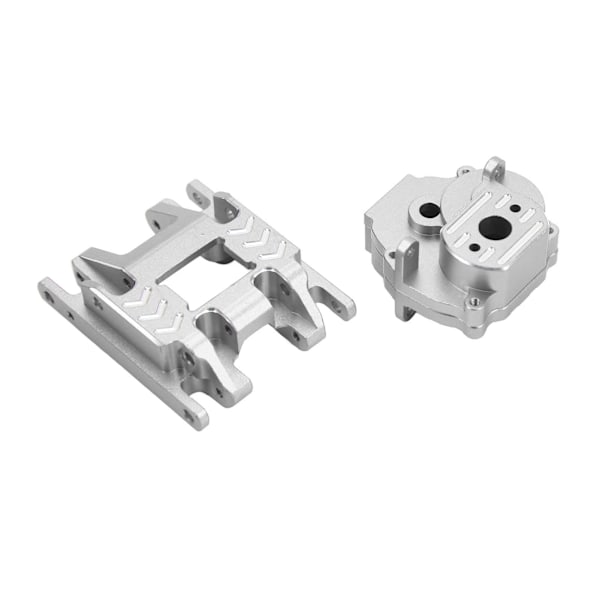 RC-växellåda i aluminiumlegering, växellåda, växellåda och bas för Traxxas 1/18 RC-bil uppgraderingsdelar silver