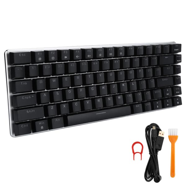 AJAZZ AK33 Mekanisk Tastatur Sort RGB Lys Gaming Desktop Bærbar Computer Tilbehør Blå Switch