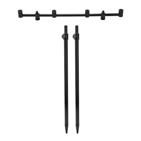 Fiske Spöfäste 2 Sektioner Teleskopisk Aluminiumlegering Fiske Spö Stöd med Universalgänga för Utomhusfiske 2x45,5cm Mark