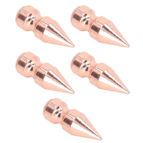 5 st Spikar Hög Plattform Roséguld Burr Fri 9x25mm Galvanisering Koppar Kläder Kon Spikar för DIY Punk Stil