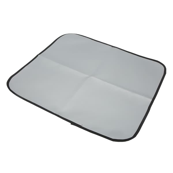Picknick Eldstadfilt Silikonbelagd Glasfiber Grå Flikad Hörn Flamskyddad Matta för Camping M