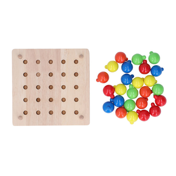 Färgglad knappkonst leksak färgmatchning mosaik pegboard pedagogisk svamp spik pussel