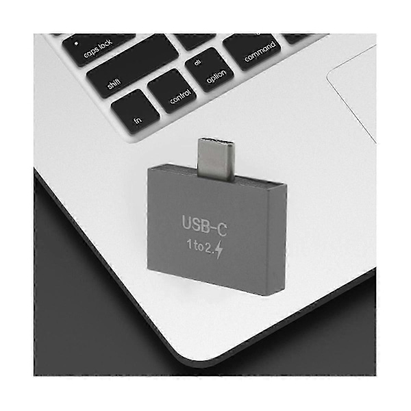 USB C Hane Till Dubbel USB C Hona Splitter Konverter Adapter Förlängningskontakt kompatibel med USB C Laddare PC