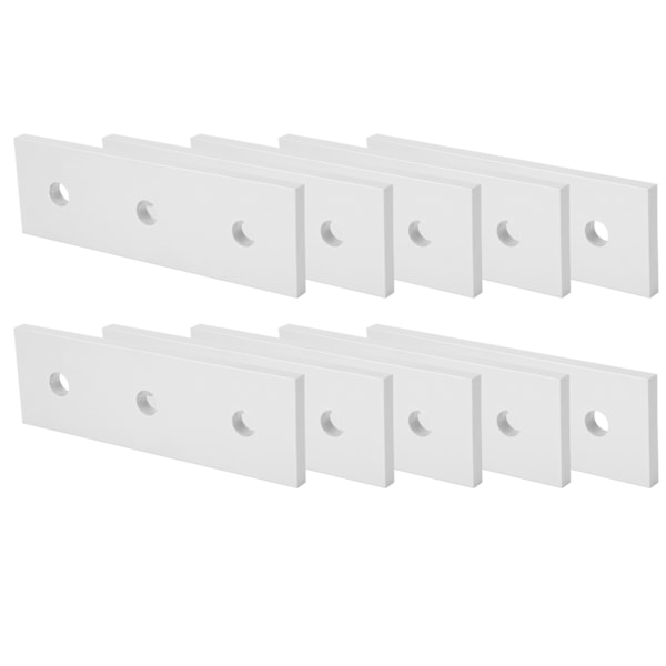 10 stk. aluminium flad forbindelsesplade flad lige reparationssamlingsplader 4040-3 hul