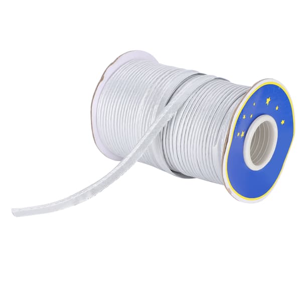 70yd Håndverk Kantflette Bisebånd Skråbånd 1cm Bredde for Søm Binding Sting Sølv