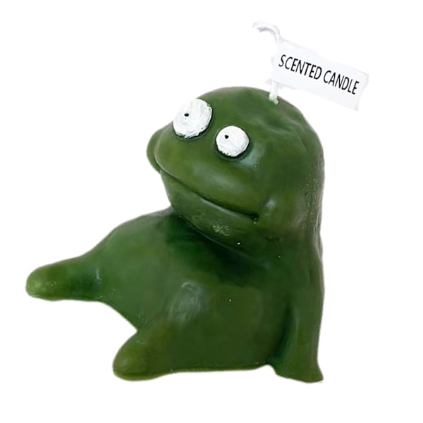 Lermän formad ljus Cartoon doftande ljus Roliga fula söta ljus Souvenirer Fet grön