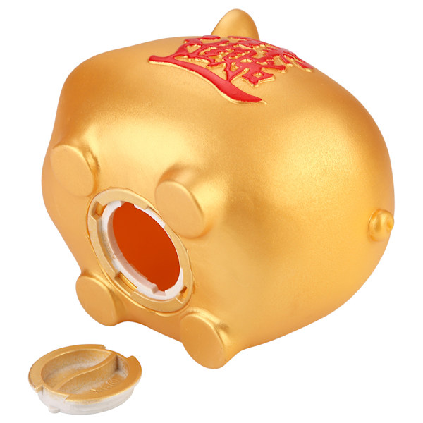Gyllene Söt Plast Gris Bank Pig Toy Mynt Pengar Kontanter Samlarobjekt Spara Box Barn Present