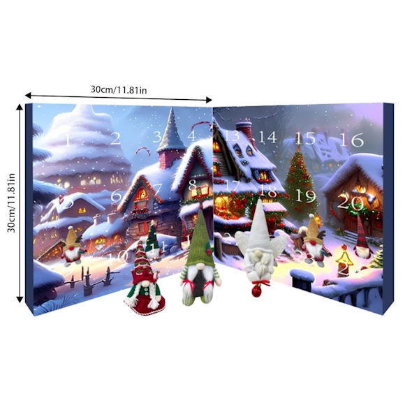 2024 Julemandsnissefigurer Adventskalender 24 dages nedtællingskalender