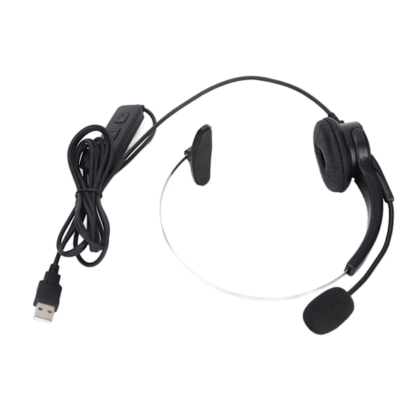 USB-headset med støjreduktion til callcenter med mikrofon mute-kontrol til forretningsmøder og kundeservice