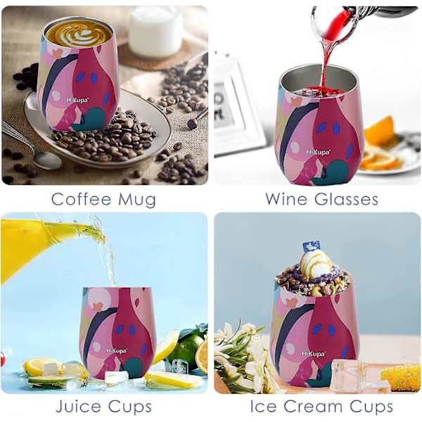 Isolerad Resemugg med Lock 355ml - Vakuumisolerad Termosmugg i Rostfritt Stål - Kaffekopp 11,5cm (Gul)