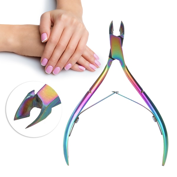 Färgglad nagel i rostfritt stål Borttagning av död hud Clipper Nagelbandssax Manikyr Pedikyrverktyg