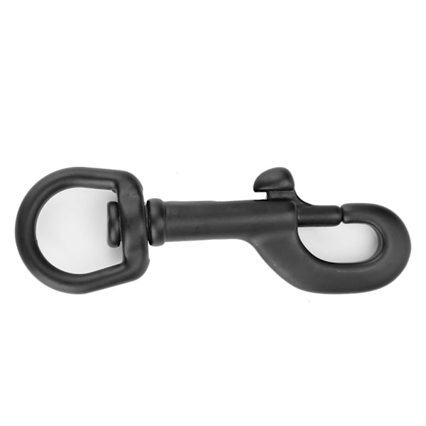 316 rustfritt stål enkelthode krok Swivel Eye Snap Scuba Diving tilbehør (90MM, svart)