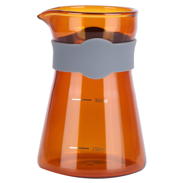 Hemkaffebryggare i hög borosilikatglas, kaffebryggare med våg (brun)