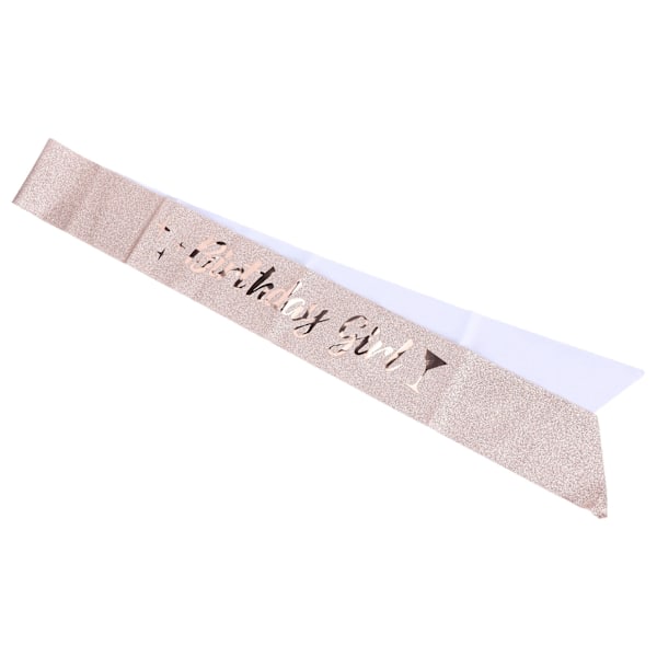 Födelsedagsflickans Sash Tiara Ros Guld Sprinkle Sparkling Födelsedagsflickans Sash Rhinestone Crown Tiara Kit Festdekoration
