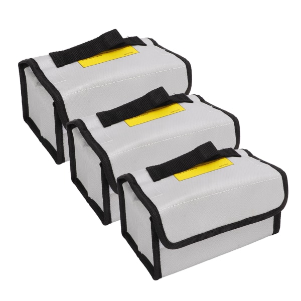 3 stk. LiPo-batteri sikkerhedspose flammehæmmende høj temperaturbestandighed lithium batteripose